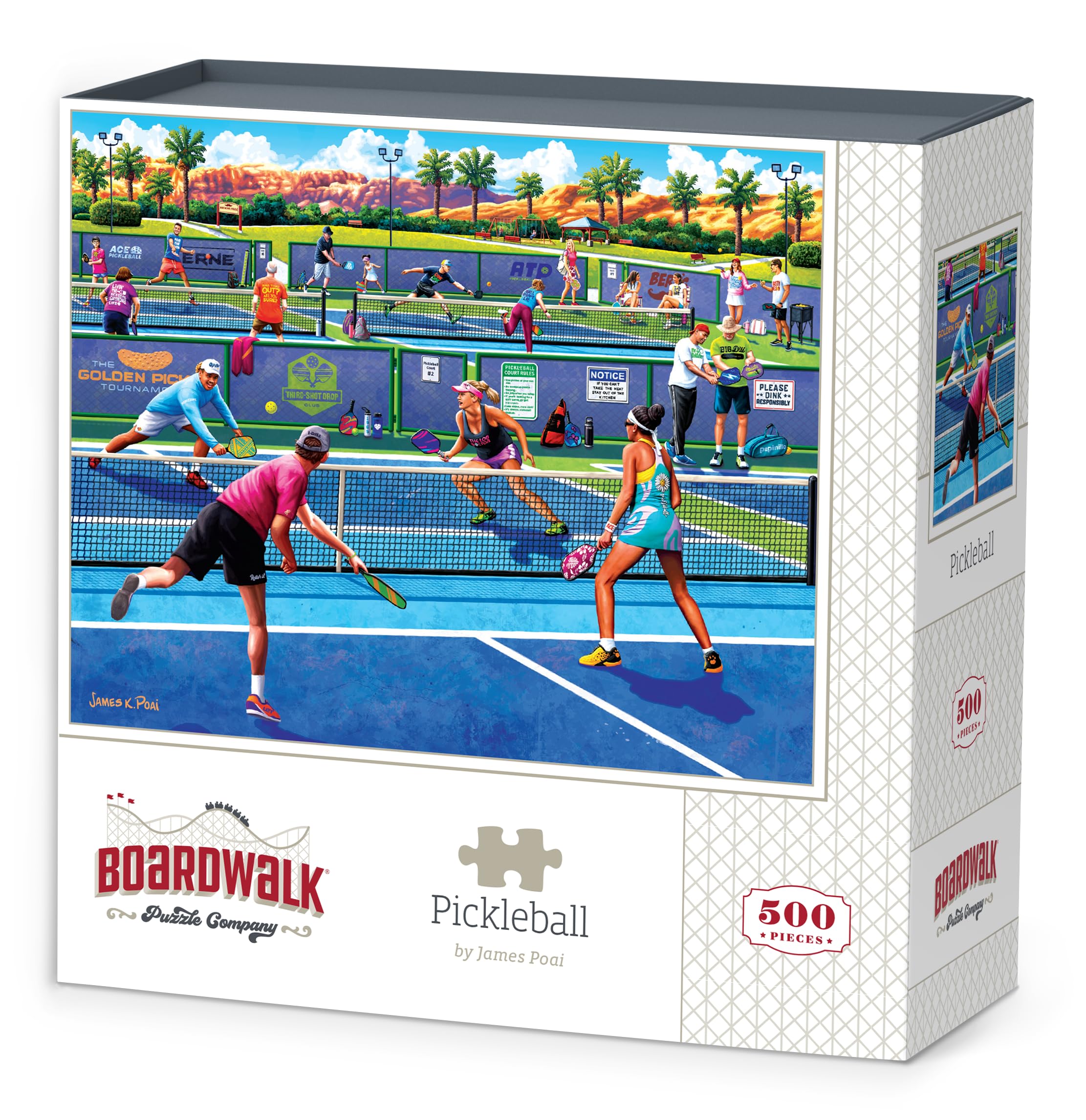 Amazon.com: Pickleball by Boardwalk - 500 Piece Jigsaw Puzzle for